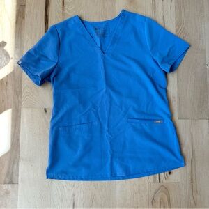 Figs Ceil Blue Casma Scrub Top Size M Medium